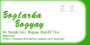 boglarka bogyay business card